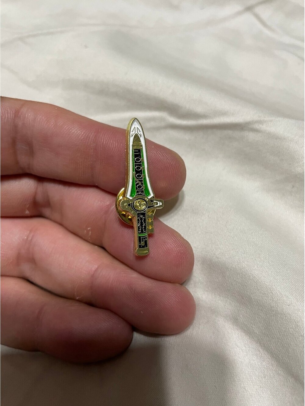 Power Ranger Green Ranger flute enamel pin brooch